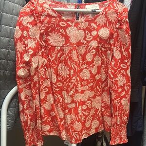 Universal Thread Red Smocked Blouse